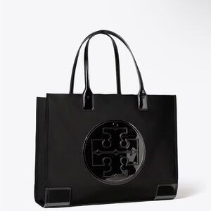 Tory Burch Small Ella Patent Tote Bag (Barley worn)